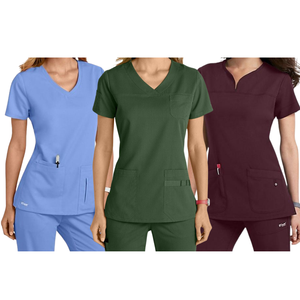 MEILLEURE VENTE Top style à la mode Scrubs uniforme BON STRETCH conception personnalisée pour les femmes vêtements d'hôpital de soins infirmiers médicaux-Saomai FMF - Product Image 3