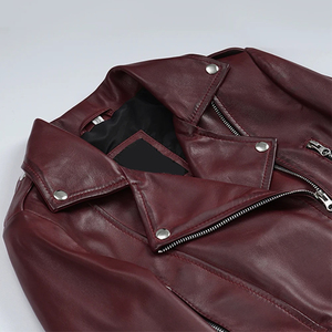Men’s Classic <b>Biker</b> Leather <b>Jacket</b> – Slim Fit Motorcycle <b>Jacket</b> with Durable Zipper and Modern Design Made By GLOVES City - Product Image 4