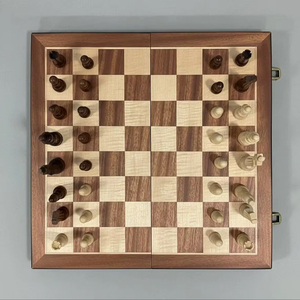 ILAHI's Eco-Friendly Rustic Polished Rectangle <b>Chess</b> <b>Board</b> Game 100% Handmade Pure Wood Animal/Love Style Customized Size <b>Chess</b> - Product Image 1