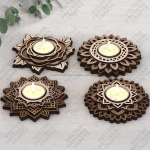 Soporte de luz en T de bambú ecológico hecho a mano para decoración sostenible del hogar y uso de regalos - Product Image 4