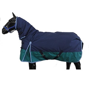 Couverture d'hiver pour cheval avec col, tissu Oxford imperméable et respirant 1680D, 280G, pliable - Product Image 3