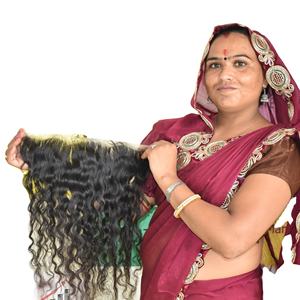 100% naturel brut indien crépus noir couleur bouclés Transparent HD dentelle frontale vendeur vierge cuticule aligné Extensions de cheveux humains - Product Image 4