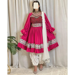 Ropa paquistaní, vestido nupcial afgano Kuchi, vestido de boda Kuchi multicolor, vestido tribal afgano para mujer - Product Image 2