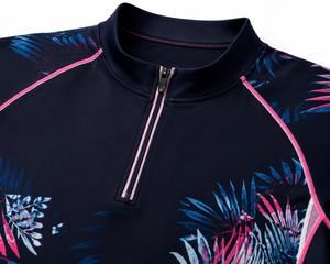Haut de gamme tendance pour femme : Rashguard à manches longues noir, rose, blanc, imprimé numérique tropical, écologique, séchage rapide, anti-UV - Product Image 5