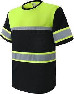 <b>Top</b> Selling High Visibility Two Tone Long Sleeve Work Wear Safety Shirt 100% Polyester Hi Vi <b>Reflective</b> Safety Shirt - Product Image 1