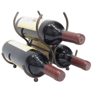 Estante para vinos metálico independiente para 21 botellas, clásico, negro, de pie, para almacenamiento y exhibición en el hogar, la cocina y el bar. - Product Image 4