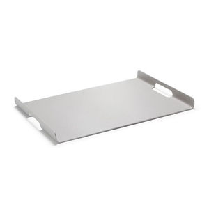 Plateau de service rectangulaire moderne en aluminium avec poignées découpées – Accessoire de cuisine et de maison durable et décoratif – En promotion - Product Image 1