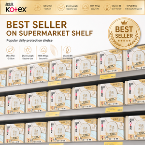 Kotex Cicada Toallas Sanitarias Ultra Finas con Alas 24cm - 16uds/Bolsa |   91271A Uso diario suave para la piel - Product Image 6