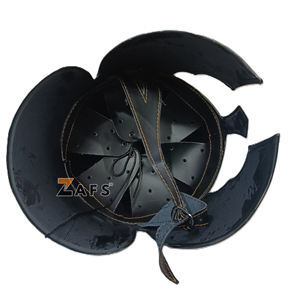 Casco de Troya, Casco de Guerrero Espartano Griego Antiguo, Armadura Ponible Hecha a Mano en Acero Suave para Cosplay y Reenactamiento - Product Image 6