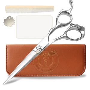 Tijeras de peluquería profesionales de acero inoxidable para uso doméstico, diseño ergonómico súper afilado - Product Image 1