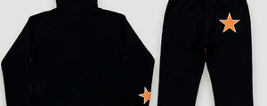 Conjunto de Chándal con Capucha Estampado Personalizado, Pantalones Deportivos Largos con Logotipo de Estrella Naranja y Negro, Ropa Casual de Otoño Unisex para Adultos - Product Image 5