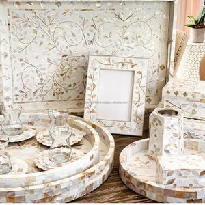 Artisanat de luxe Nacre Bakhoor Brûleur MOP Incrustation Brûleur d'encens avec parfum de gingembre pour le Ramadan Offre spéciale de l'Inde - Product Image 4