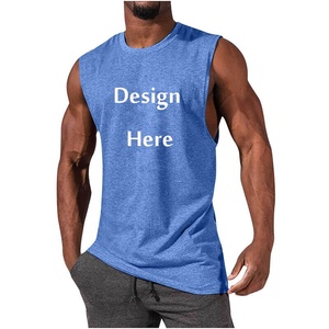 Camisetas sin mangas de algodón de alta calidad para hombre, entrenamiento informal en forma de V, entrenamiento para correr, Yoga, culturismo, músculo, Camiseta deportiva sin mangas directa - Product Image 2