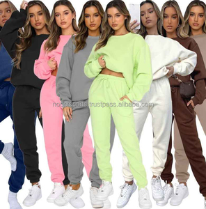Conjunto de Pantalones Deportivos de Dos Piezas para Mujer, Nuevo Modelo Otoño 2025, de Alta Calidad, con Logotipo Personalizado, de Felpa, Holgados y Cómodos - Product Image 6