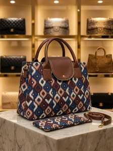 Bolso de Mano con Estampado Geométrico Elite Craft Studio, Bolso Bandolera para Mujer, Bolsa de Hombro con Bolsa Interior a Juego, Impermeable, Portátil, para Viajes Diarios - Product Image 3