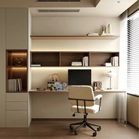 Meubles écologiques sur mesure en panneaux de bois modernes, bureaux et bibliothèques au design gratuit pour bureau, chambre, salon, hôtel, maison