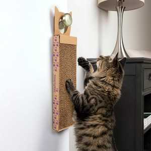 Rascador para Gatos SmartyKat Scratch Luxury, de Cartón Corrugado Resistente y Seguro, con Diseño a Rayas, Tecnología de Infusión de Catnip, Color Marrón, Individual - Product Image 1