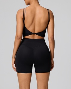Wholesale Sportswear Active Wear Custom Gym Clothes Workout Yoga Shorts and Sports <b>Bra</b> Sets for Women - Product Image 1