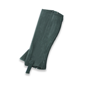 Chaps d'équitation pour professionnels de l'équitation, fabriqués en daim Amara, logo et design personnalisés, imperméables, élastiques et ajustables. - Product Image 2