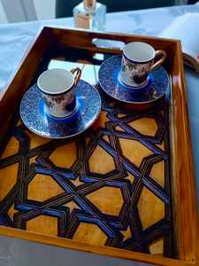 ถาดเคลือบลายไม้แบบดั้งเดิม ผสมผสานความทันสมัย ใช้ในครัวเรือนและร้านอาหาร สำหรับจัดเก็บและเสิร์ฟอาหาร โดย UO INDIA - Product Image 2