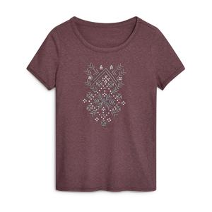 Women's Casual Knitted 100% Cotton Short Sleeve <b>T</b>-<b>Shirts</b> Customizable Logo Applique Embroidery Print Pattern Diamond Terry Mesh - Product Image 3