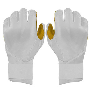 Guantes de Béisbol Juveniles de Moda para Deportes, de Cuero Blanco con Detalles en Relieve y Diseño Acolchado, Guantes de Softbol - Product Image 1
