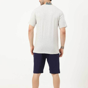 Conjunto de Camiseta y Pantalones Cortos Cómodos para Hombre, Conjunto Casual de Camisetas y Pantalones Cortos de 2 Piezas, Ropa Transpirable para Hombre - Product Image 3