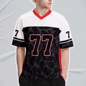 Camiseta de Fútbol Personalizada Negra y Roja con Nombre y Número, Transpirable, de Secado Rápido, sin Mangas, para Hombre, Diseño Relámpago - Product Image 3