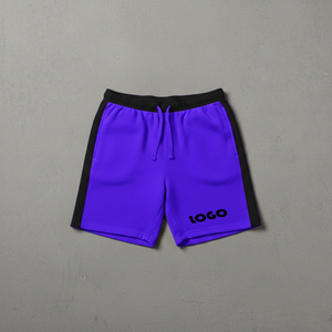 Shorts pour hommes sur mesure en gros, 100% coton molletonné, logo imprimé en 3D, poches arrière, couleur unie - Product Image 4