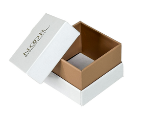 Boîte cadeau carrée de bijoux imprimée sur mesure de luxe de grande qualité du fournisseur fiable pour bagues 64x64x45mm - Product Image 3