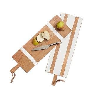 2024 plus populaire en gros bois et marbre planche à découper servant taille personnalisée bois d'acacia planche à découper avec poignée - Product Image 1