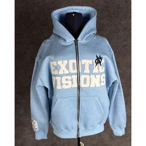 เสื้อฮู้ดดี้ผู้ชายไซส์ใหญ่ ปักลายตามสั่ง ซิปสองทาง ดีไซน์เรียบ - Product Image 1