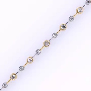 White Diamond Bracelet for Women and <b>Men</b>, Mix Cut Diamond Bracelet For Wedding, Solid Gold moissanite Bracelet - Product Image 5