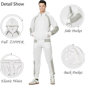 Chándal Deportivo Personalizado con Logotipo para Hombre, Chaqueta con Capucha y Pantalones Jogger, Ropa Deportiva para Gimnasio, Correr y Fitness, Estilo Casual - Product Image 6