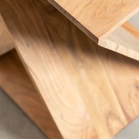 Table d'appoint carrée Vandana Terra Altis 40x40 cm en bois d'acacia Gorvea