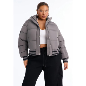 Women's Fashion Casual Winter <b>Coat</b> <b>Waterproof</b> Shinny Puffer Jacket Long <b>Length</b> Thick Nylon Lining Bubble Plus Size Jacket - Product Image 5