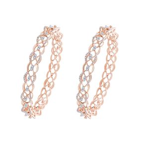 Brazalete con Motivo Entrelazado de Diamantes Cultivados en Laboratorio en Oro Rosa - Product Image 2