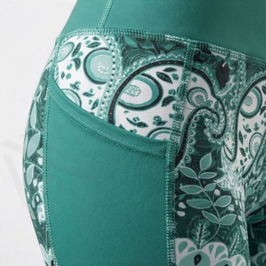 High Waist Women's <b>Leggings</b> Full Length Paisley Print Stretch Knitted Spandex Polyester All Seasons Bohemian Style - Product Image 5