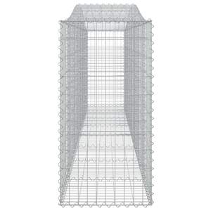 Cesta de gaviones arqueada en hierro galvanizado 157,5 "x 19,7" x 39,4 "/47,2" para suministros de jardín - Product Image 4