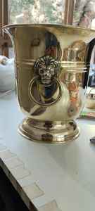 Seau à glace en laiton de fabrication indienne, refroidisseur à vin avec poignées, finition dorée vintage pour bar, mariage, décoration de fête, vente en gros - Product Image 6