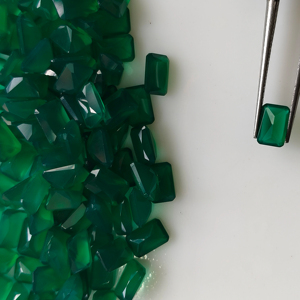 Ónix Verde Natural, Corte Octogonal de 6x4MM, Gema Suelta de la Mejor Calidad para Joyería, Gemas de Red Mountain en su Origen - Product Image 2