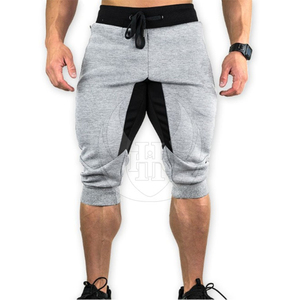 Men’s <b>3</b>/<b>4</b> Jogger <b>Shorts</b> Gym Workout Capris Muscle Fit Quick Dry Training <b>Shorts</b> with Zipper Pockets Fitness Sportswear - Product Image 1