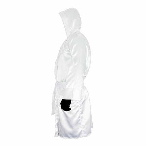 Robe de boxe en gros pour hommes OEM, tenue de combat professionnelle légère et respirante en satin pour entraînement et compétition - Product Image 5