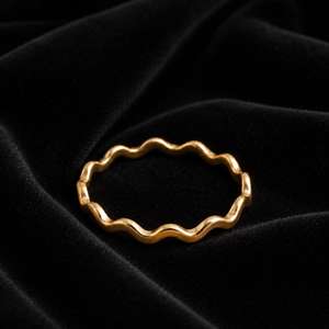 925 <b>Sterling</b> Wavy <b>Ring</b> Dainty Stacking <b>Ring</b> for Women Squiggle <b>Ring</b> Minimalist Stackable Wedding Band Simple Gift Jewelry - Product Image 4
