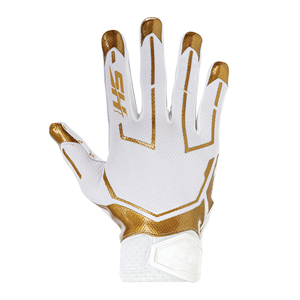 High Traction Football Receiver Gloves Shock Absorbing Padding Secure Wrist Wrap <b>Gear</b> for Competitive Athletes Football Receiver - Product Image 2
