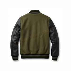 Veste de baseball personnalisée avec logo, de haute qualité, en cuir PU, manches en spandex, veste de baseball vierge, vestes de baseball vierges en provenance du Pakistan - Product Image 2
