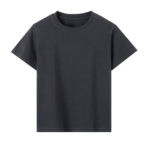 T-shirt décontracté pour homme grande taille en toile 100 % coton de haute qualité, délavé à l'acide, séchage rapide, respirant, manches courtes, transfert thermique - Product Image 6