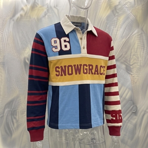 Camiseta Deportiva Unisex Snowgrace de Manga Larga con Bloques de Color, Cuello Camisero, Corte Regular, Logotipo Bordado en la Parte Delantera - Product Image 2