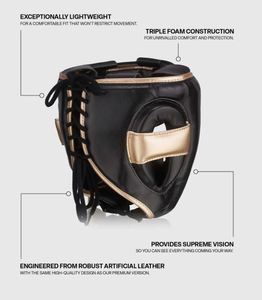 Protège-tête de boxe en cuir véritable réglable, le plus vendu, avec rembourrage EPE, fermeture auto-agrippante, protection du visage, design imprimé en 3D - Product Image 6