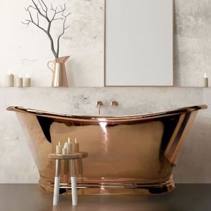 Bañera Ovalada de Cobre Independiente, Bañera de Metal para Baño en Casa o Spa - Product Image 5
